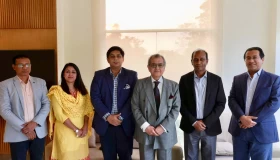 Ambassador Farooq Sobhan, Distinguish Research Fellow and Member, Board of Governors, BEI, Mr. Faiz Sobhan, Senior Research Director, BEI, and Mr. Shahab Enam Khan, Research Director, BEI, met with Additional Commissioner Mr. Monirul Islam, Chief, Counter Terrorism And Transnational Crime Unit, Dhak