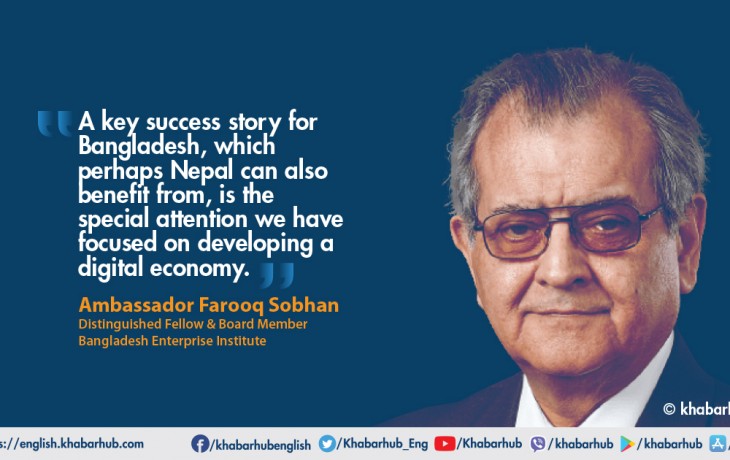 An interview of Ambassador Farooq Sobhan, Distinguished Fellow & Board Member, Bangladesh Enterprise Institute on the issues related to the Foreign Policy of Bangladesh taken by Dr. Pramod Jaiswal, Strategic Affairs Editor at Khabarhub