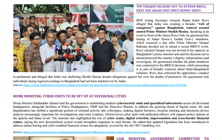 BEI Weekly News Highlights - Brief Highlights on Current Issues in South Asia, 12-17 September 2026
